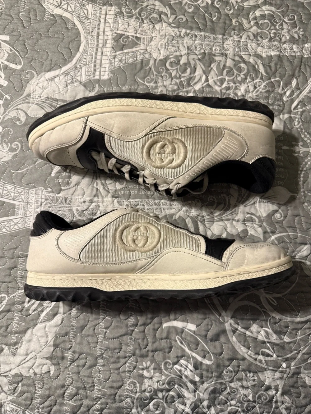 Gucci Mac80 White and Black Low-Top Sneakers